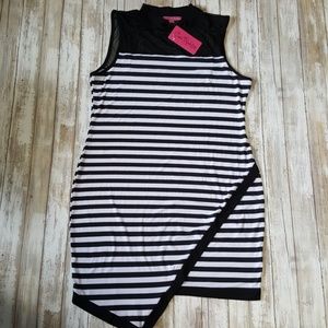 Mesh Top Lightweight stripe Stretch Dress xxl 1x 14/16